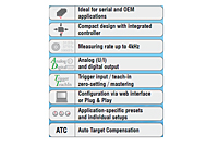 Features for optoNCDT 1420 Compact Laser Triangulation Displacement Position Sensors