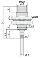 3 Millimeter (mm) Measuring Range Aluminum Eddy and Steel Eddy Current Displacement Measurement Equipment