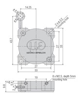 wireSENSOR MT Series 80 Millimeter (mm) Measuring Range Miniature Draw-Wire Sensor for Test Applications