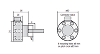 Flange Housing With Bore Holes Robust Long-stroke Sensor for Hydraulics and Pneumatics - 2